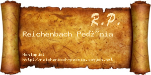 Reichenbach Peónia névjegykártya